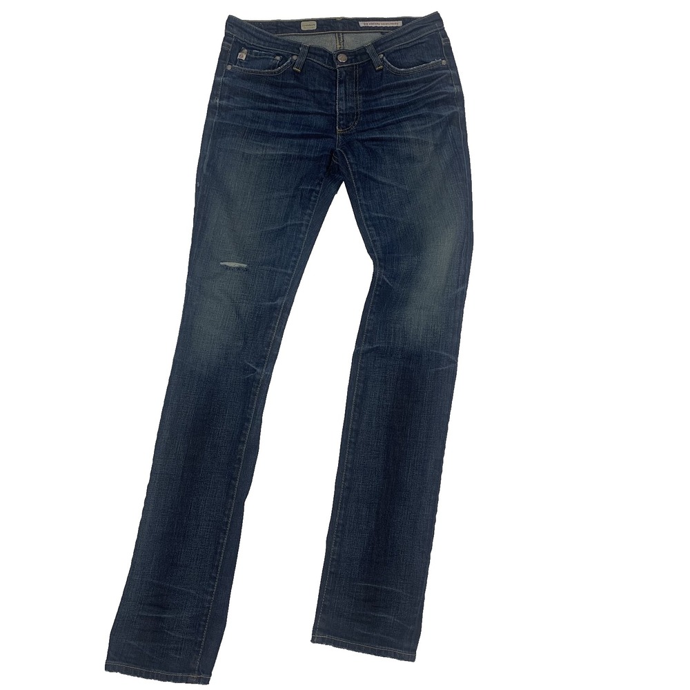 AG Adriano Goldschmied Premier Skinny Straight Jeans Women's 27R Blue Stretch